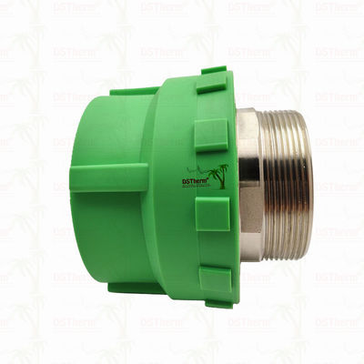 Fittings pipa plastik PPR pria bergaris kopling 75 * 2 1/2 "Ukuran yang disesuaikan