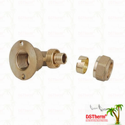 L22MM PEX Brass Fittings PN25 105 Derajat PEX Brass Elbow