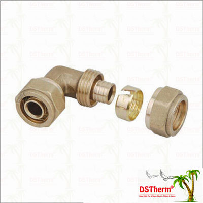 Equal Threaded PEX Brass Fittings Female Threaded Untuk Tabung Tembaga