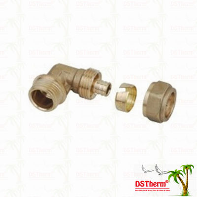 Equal Threaded PEX Brass Fittings Female Threaded Untuk Tabung Tembaga