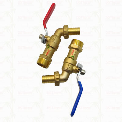 Keran Air Keran Air Klasik Merah Besi Tugas Berat Berlapis Emas dengan Pegangan 3/4"