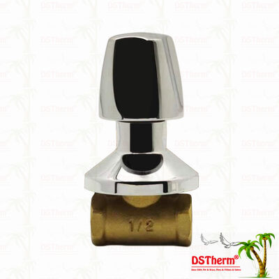 Katup Stop Kuningan Berlapis Krom Katup Global Gaya Amerika Selatan A 1/2"-1"