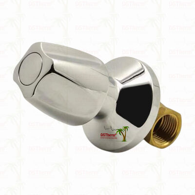 Katup Stop Kuningan Berlapis Krom Katup Global Gaya Amerika Selatan A 1/2"-1"