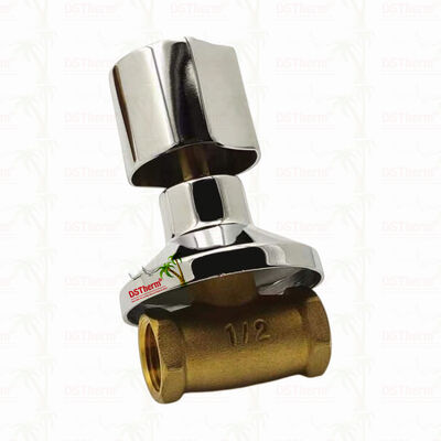 Katup Stop Kuningan Berlapis Krom Katup Global Gaya Amerika Selatan B 1/2"-1"