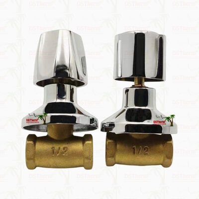 Katup Stop Kuningan Berlapis Krom Katup Global Gaya Amerika Selatan B 1/2"-1"