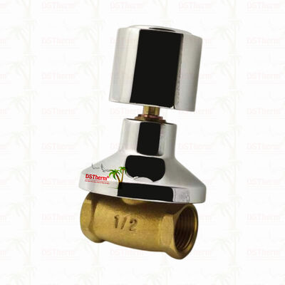 Katup Stop Kuningan Berlapis Krom Katup Global Gaya Amerika Selatan B 1/2"-1"