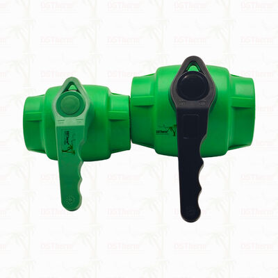 PPR Ball Valve dengan Waving Handle dan Brass Ball Untuk Sistem Pipa 20-63MM Disesuaikan