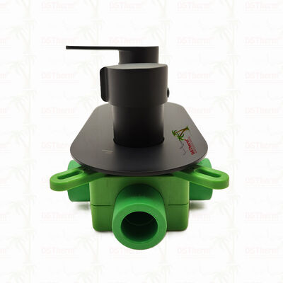 Katup Pancuran Mixer Berlapis Hitam 5 Arah PPR untuk Pengendalian Suhu & Aliran