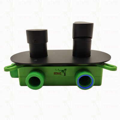 Katup Pancuran Mixer Berlapis Hitam 5 Arah PPR untuk Pengendalian Suhu & Aliran
