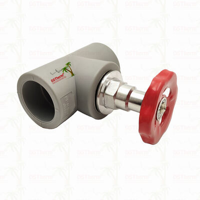 PPR Stop Valve berlapis krom abu-abu dengan kartrid kuningan Global Vlave 20-110mm