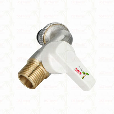 Ergonomic White Plastic Handle Bibcock Faucet with Customized Material and 1/2"*3/4" Specification