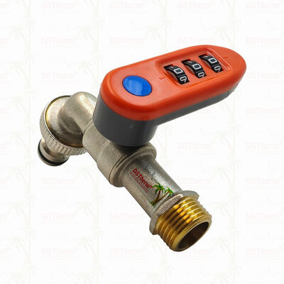 Chrome Plated Lockable Handle Ball Bibcocks New Design Luggage-style mechanical lock 1/2"-3/4"