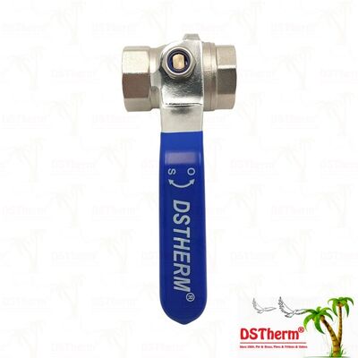 Katup Bola Kuningan PN25 Bola Berlapis Krom Bola Betina x Betina Port Penuh 1/2"–4"