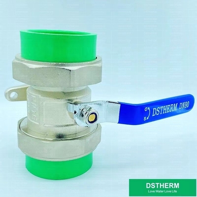 110mm PPR Double Union Ball Valve Full Bore PN25 tahan korosi