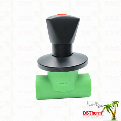 Ppr Black Plated Stop Valve Dengan Handle Segitiga BlackFlow Precision Valve Electrophoretic Black Coating