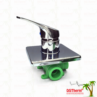 Tiga Cara Ppr Chrome Plated Mixer Shower Valve Dengan Square Panel 20-25mm