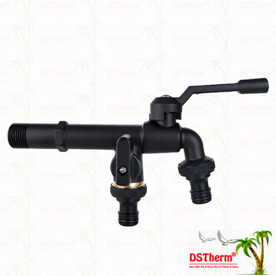 Long Spoute Heavy-duty Kuningan Double Outlet Tap Body Faucets diperpanjang Kuningan Faucet 1/2 