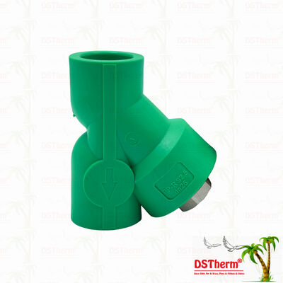 Katup Saringan PPR PN25 Katup Filter Bentuk Y Kompak 20–32mm untuk Sistem Air