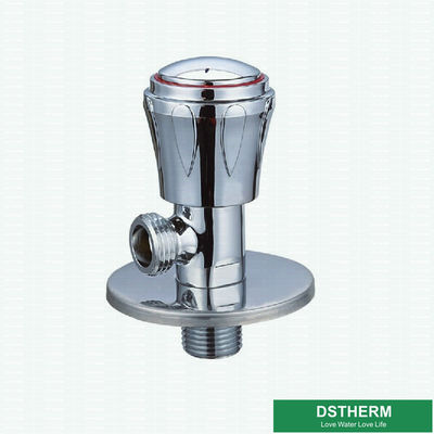 Disesuaikan Chrome Wall Mounted Kitchen Basin Water Round Handle Quick Open Bathroom Cock Valve Kuningan Angle Valve